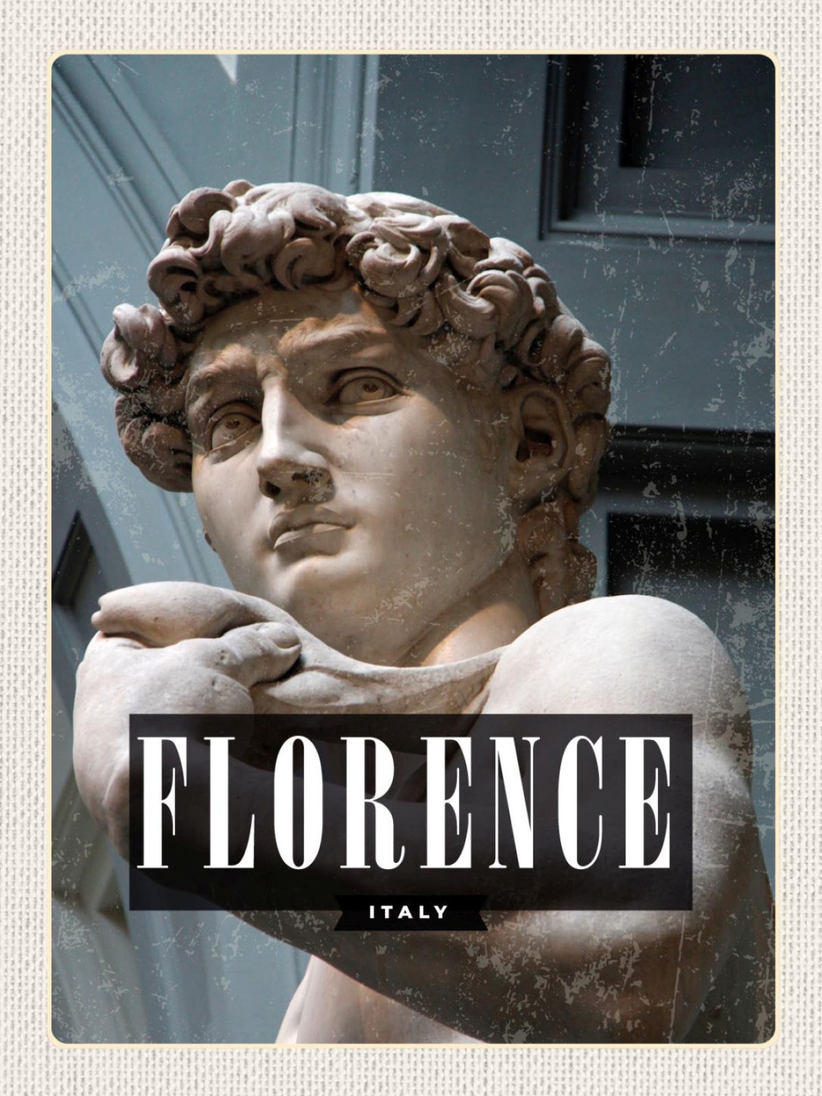 Schild Florence Italy Florenz Italien David Statue 12x18 20x30 30x40 Blech/Holz