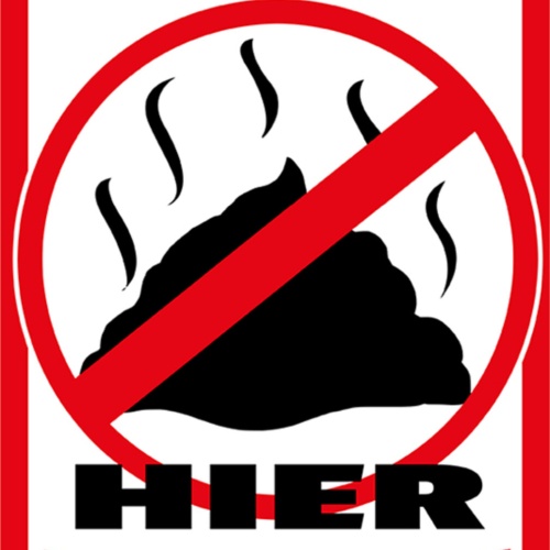 Schild Spruch Bitte hier nicht Scheiße Toilette JW