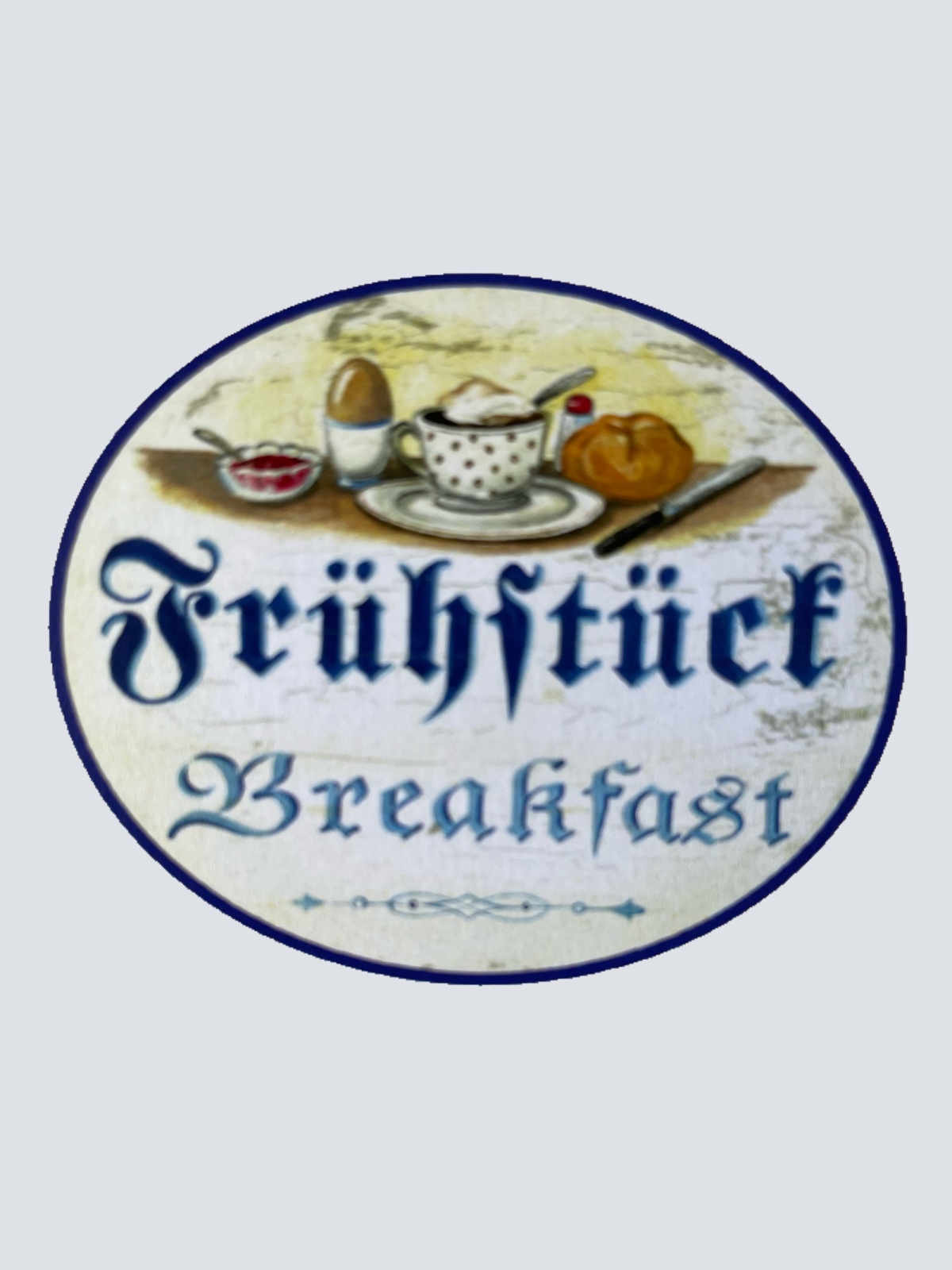 Nostalgie Holzschild Frühstück Breakfast Frühstücken Hotel Gäste Café Schild