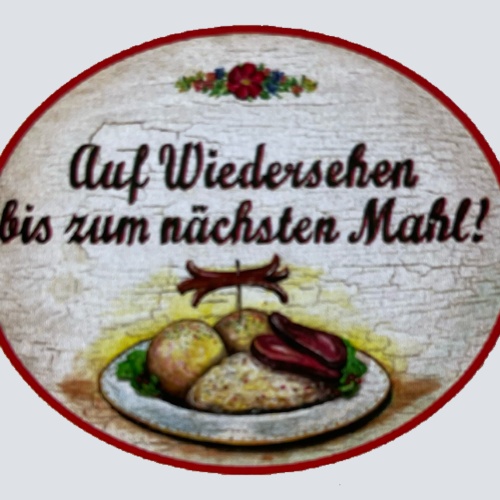Nostalgie Holzschild Auf Wiedersehen Bis Zum Nächsten Mahl Essen Essen Schild