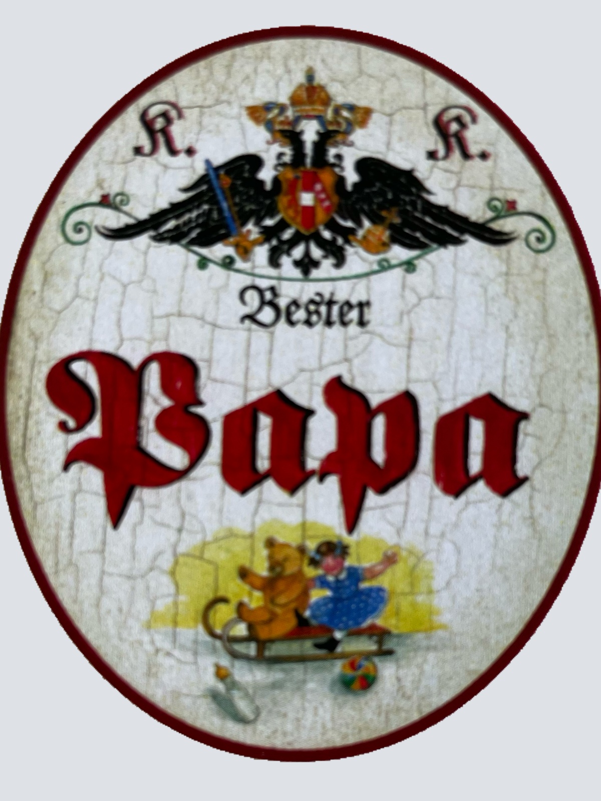 KuK Nostalgie Holzschild Bester Papa Vater Kinder Kind Familie Schild