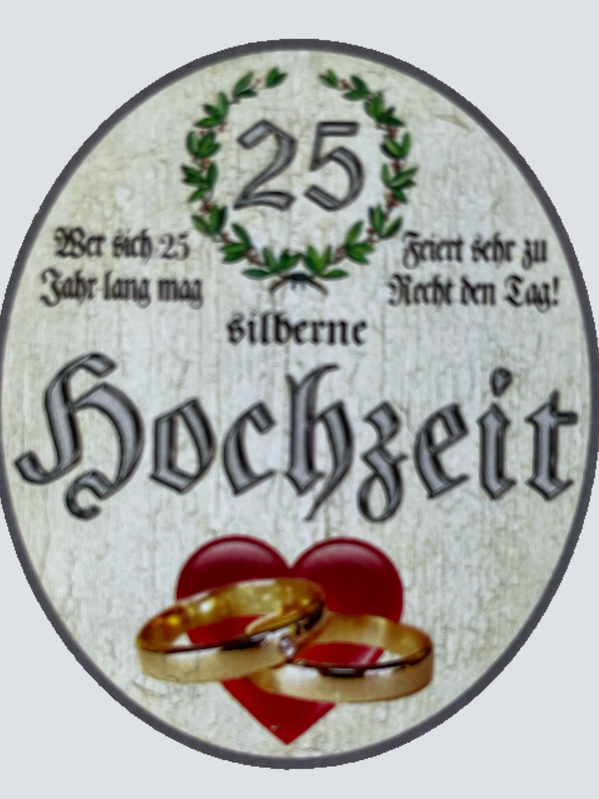 Nostalgie Holzschild Silberne Hochzeit Wer Sich 25 Jahre Lang Mag Feiert Schild