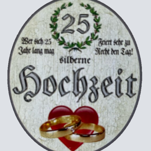 Nostalgie Holzschild Silberne Hochzeit Wer Sich 25 Jahre Lang Mag Feiert Schild