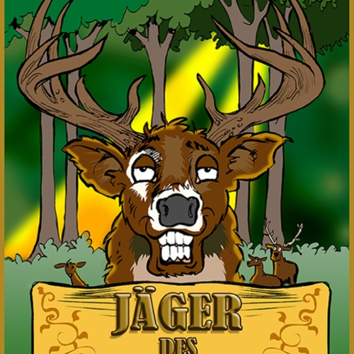 Schild Spruch Jäger des Jahres Hirsch JW