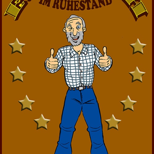 Schild Spruch Endlich im Ruhestand Jetzt offiziell Opa JW