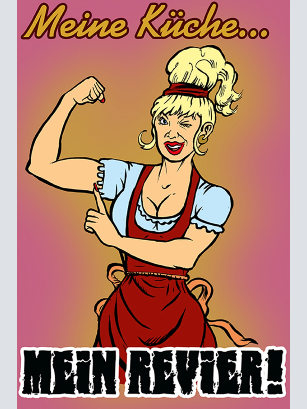 Schild Spruch Meine Küche Mein Revier Frauen Essen Kochen JW