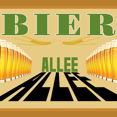 Schild Spruch Bier Allee Alkohol Party JW