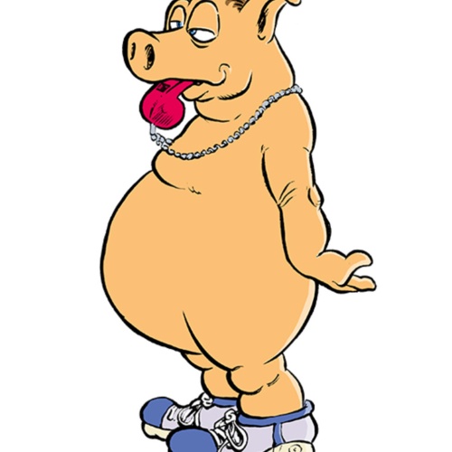 Schild Spruch I think my pig is whisteling Ich glaub mein Schwein pfeift JW