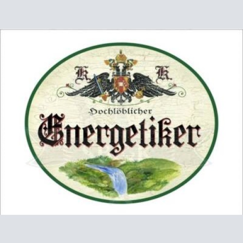 Kuk nostalgie holzschild hochlöblicher energetiker