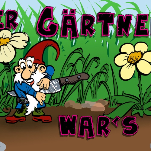 Schild Spruch Der Gärtner wars Gartenzwerg Mord Tod Blumen JW