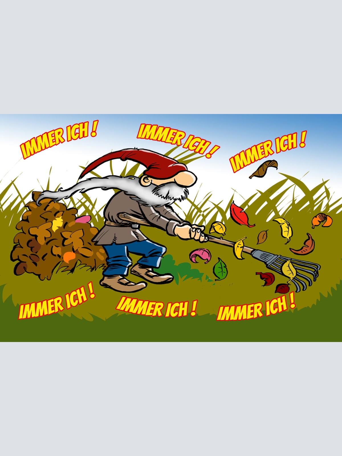 Schild Spruch Immer Ich Gartenzwerg Arbeit Garten JW