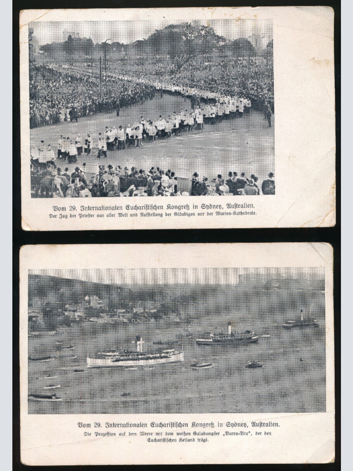 2 Karten 29 Int. Eucharistischer Kongreß in Sydney Australien (615)