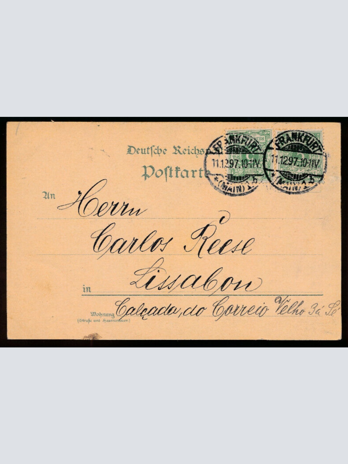 Litho-Karte gruss aus Frankfurt am Main mit Tieren Hessen (592)