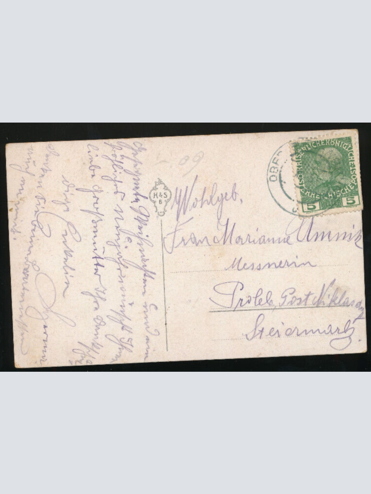 Glückwunsch-Karte gesegnete Weihnachten mit 2 Engeln (613)