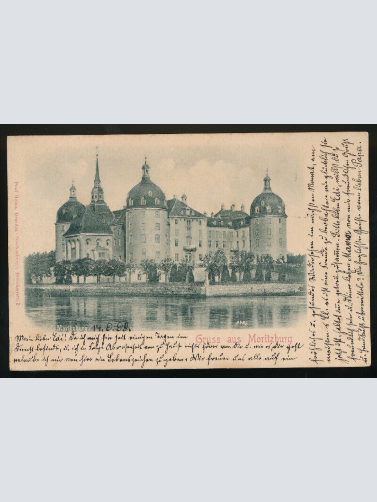Relief - Karte gruss aus Moritzburg Sachsen (628)