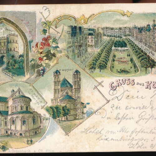 Litho-Karte gruss aus Köln Nordrhein-Westfalen (662)