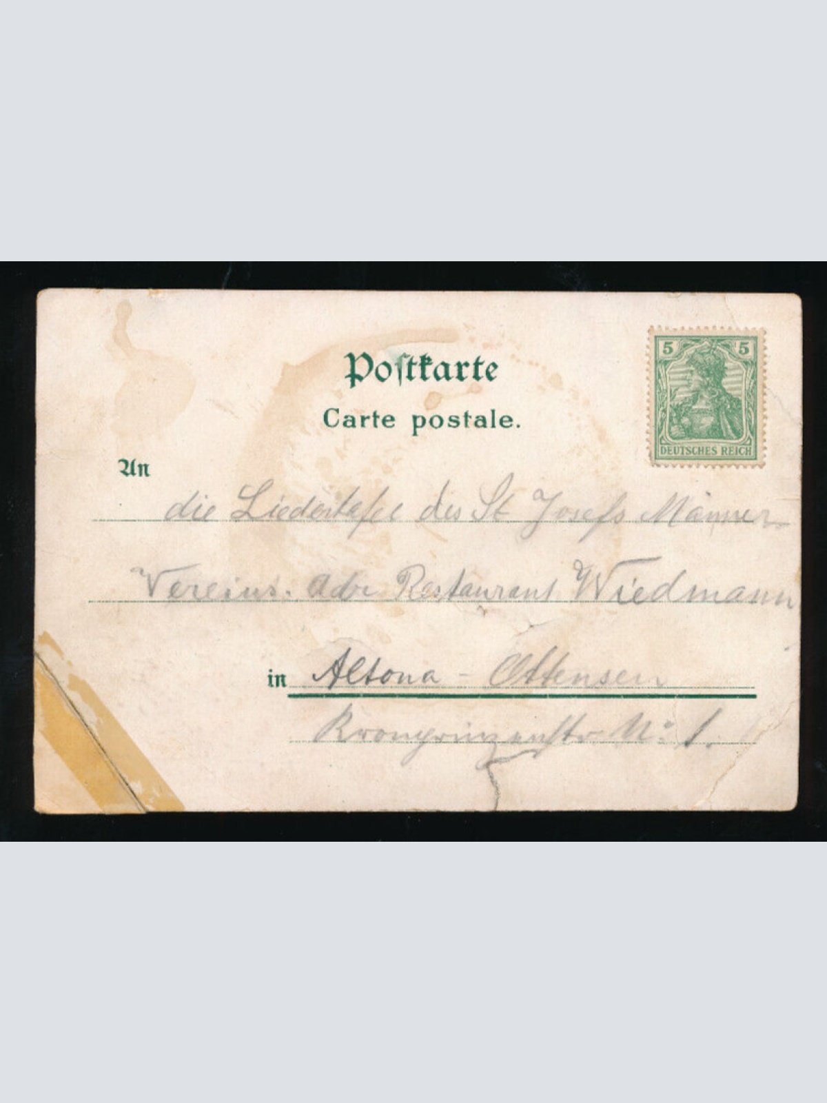 Litho-Karte gruss aus der Sennhütte b. Hausbruch Hamburg (504)