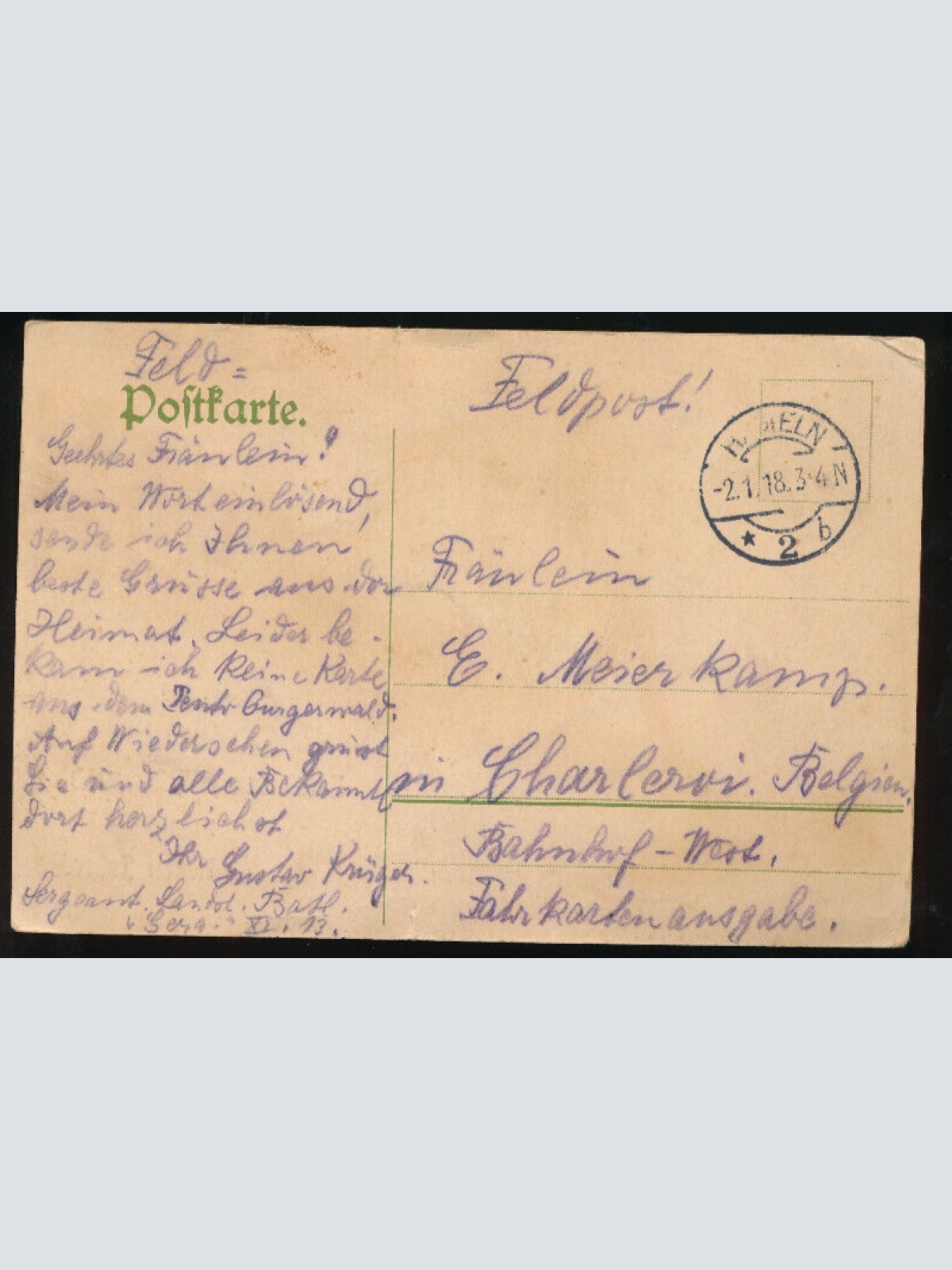 Litho-Karte vom Rattenfänger gruss aus Hameln Osterstrasse Niedersachsen (642)