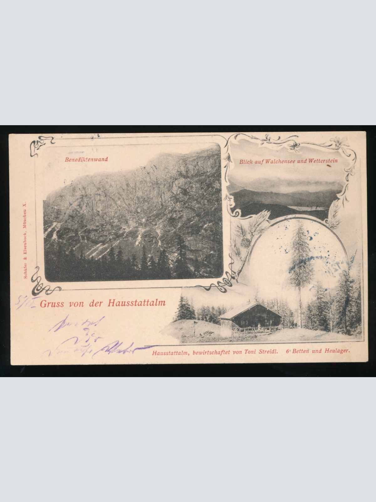AK gruss von der Hausstattalm mehrbildkarte Bayern Deutschland (441)
