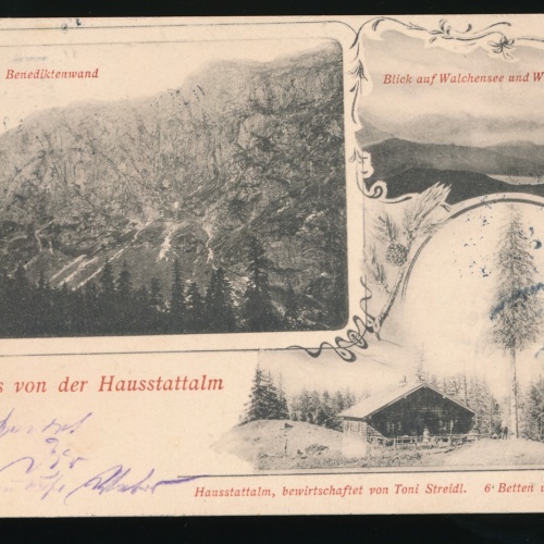 AK gruss von der Hausstattalm mehrbildkarte Bayern Deutschland (441)