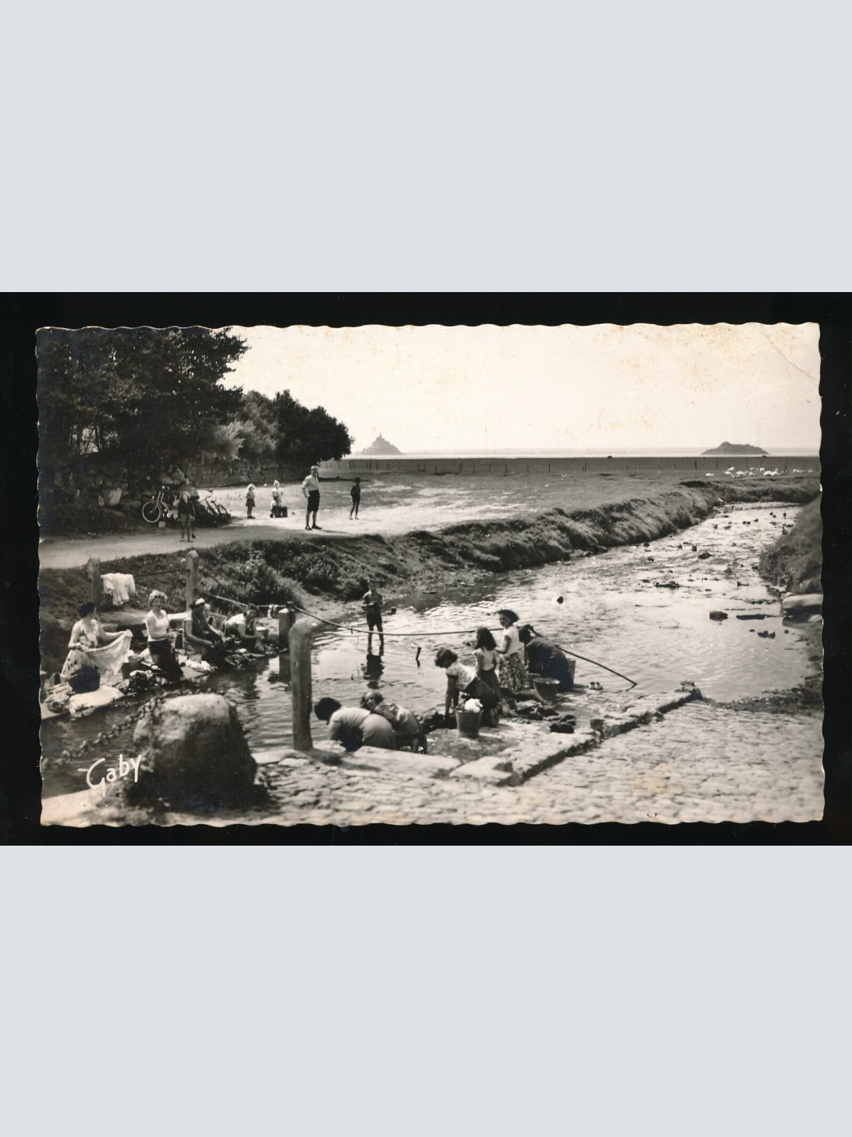 AK aus Genets Frankreich mit Wäscherinen (225)