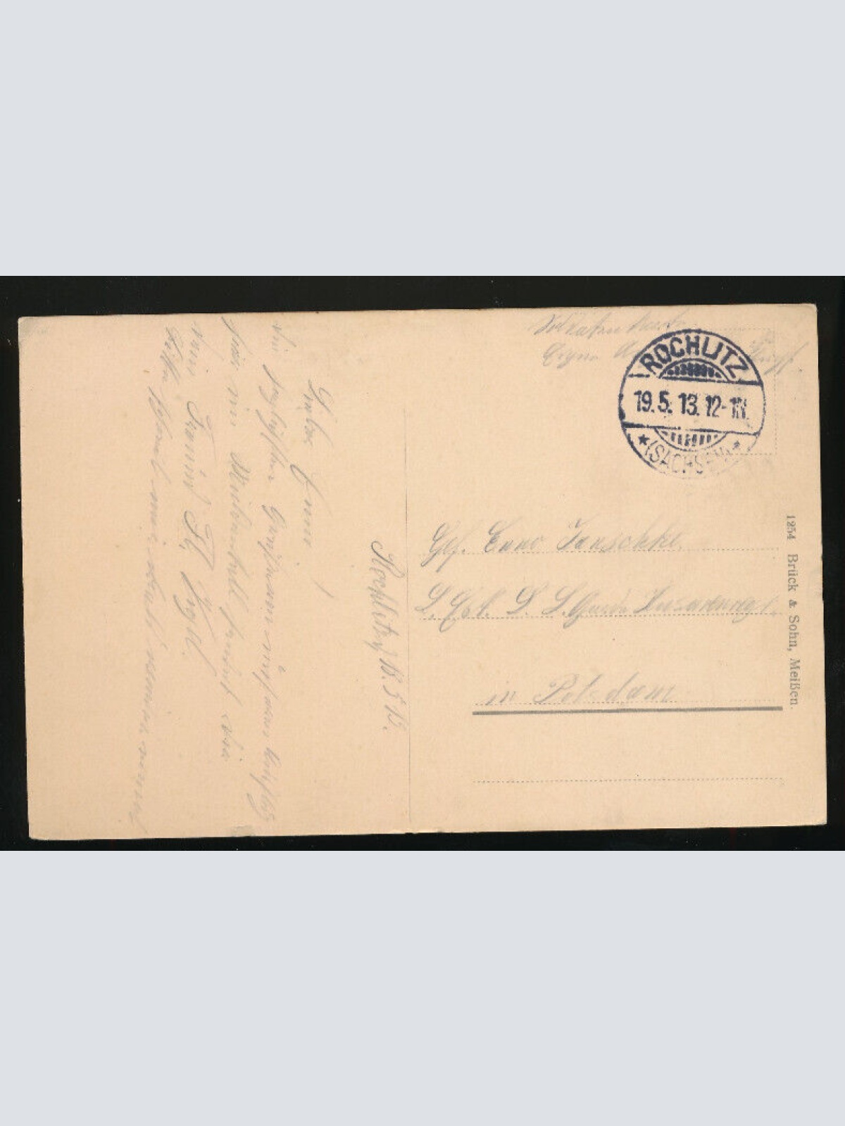 AK aus Roschlitz mit Ruderbotten Partie an der Mulde Sachsen Deutschland (581)