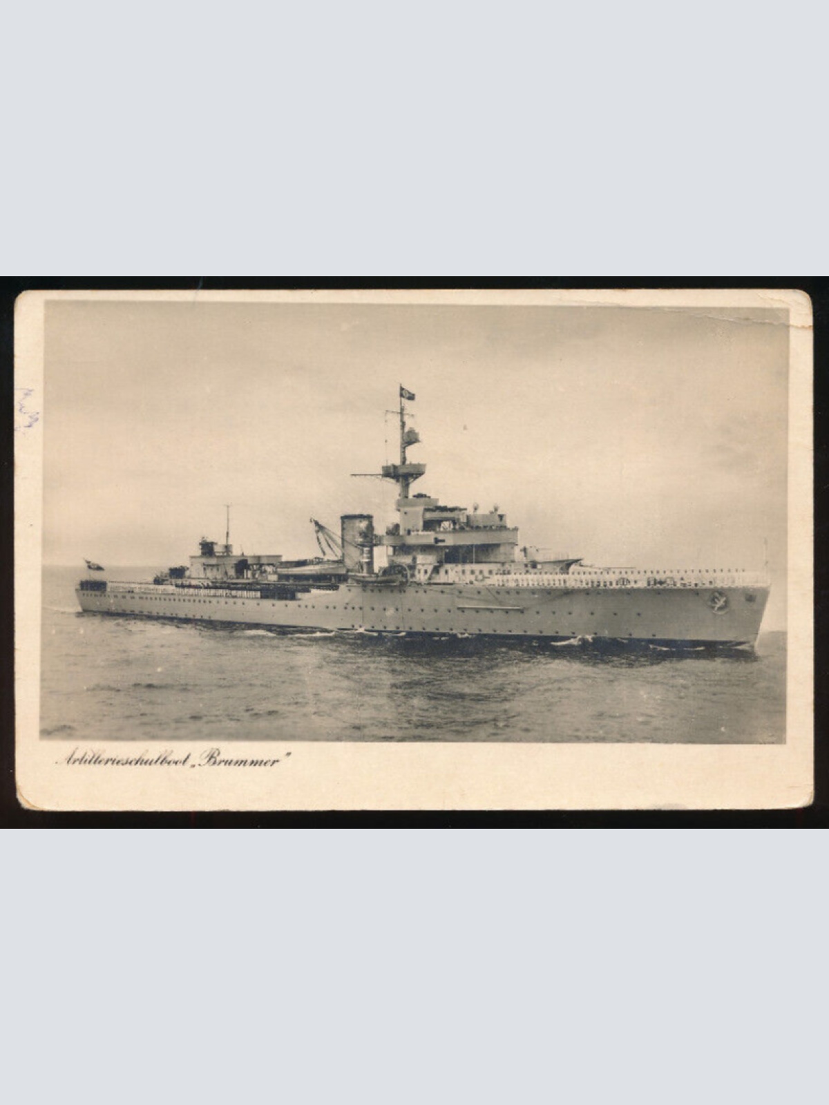 AK vom Artillerieschulboot Brummer (713)