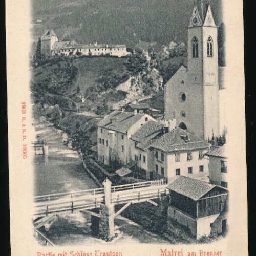 Relief-Karte aus Matrei am Brenner mit Schloss Trautson (702)