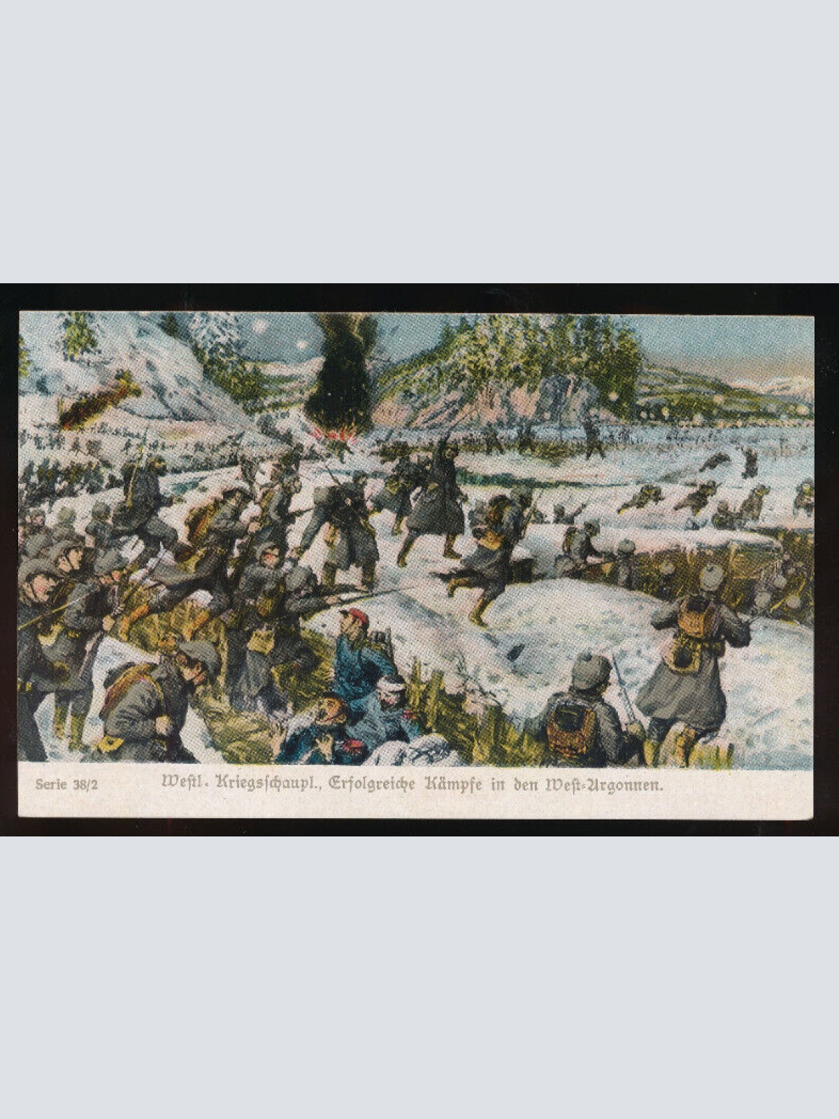 AK Kriegschauplatz Erfolgreiche Kämpfe in den West Argonnen (749)