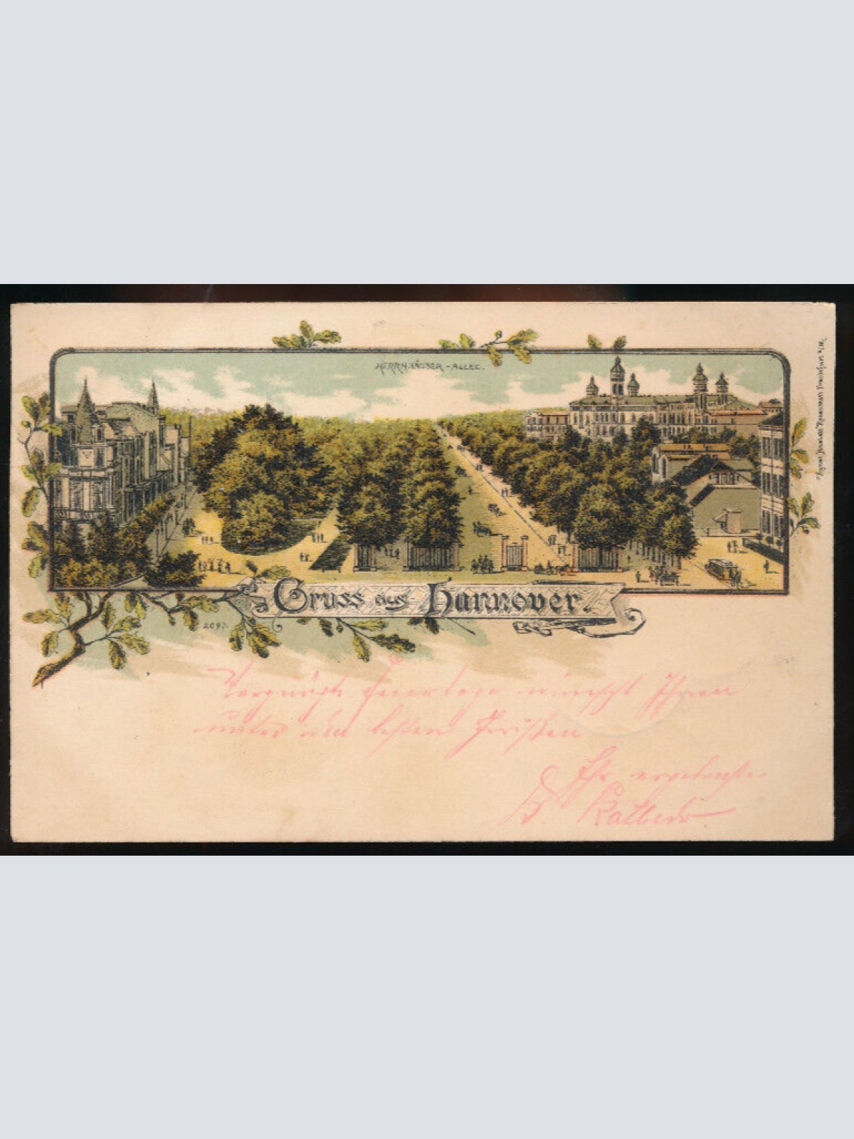 Litho-Karte gruss aus Hannover Niedersachsen (659)