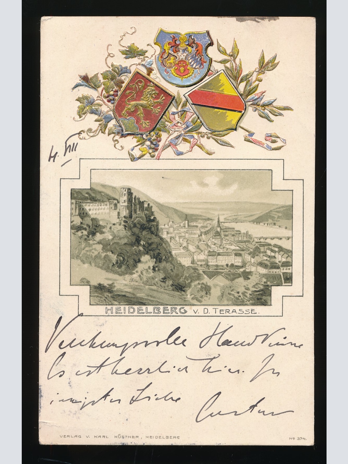 Präge-Karte aus Heidelberg, Baden Württemberg (84)