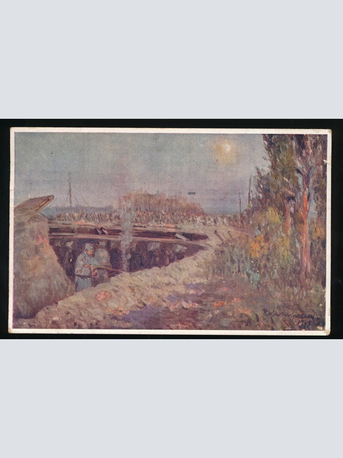 Rot-Kreuz-Karte Nr.438 Soldat im Schützengraben (277)