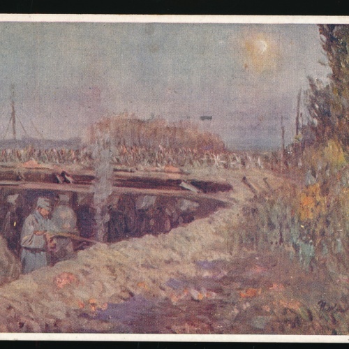 Rot-Kreuz-Karte Nr.438 Soldat im Schützengraben (277)