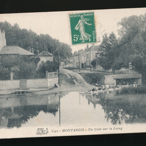 AK aus Montargis Frankreich mit Wäscherin (224)