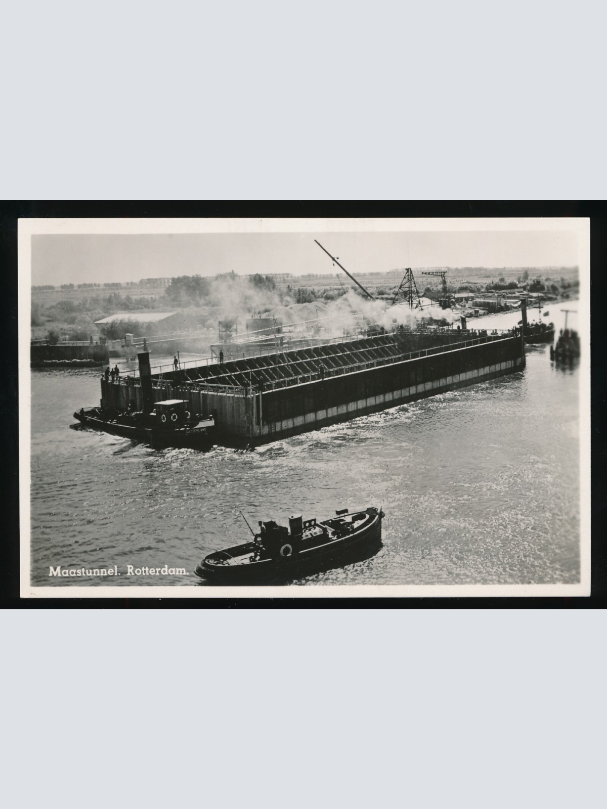 AK aus Rotterdam Bau vom Maastunnel Niederlande (1)