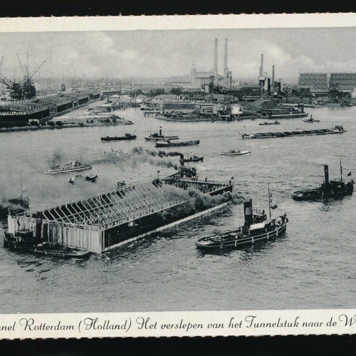 AK aus Rotterdam bau vom Maastunnel Niederlande (2)