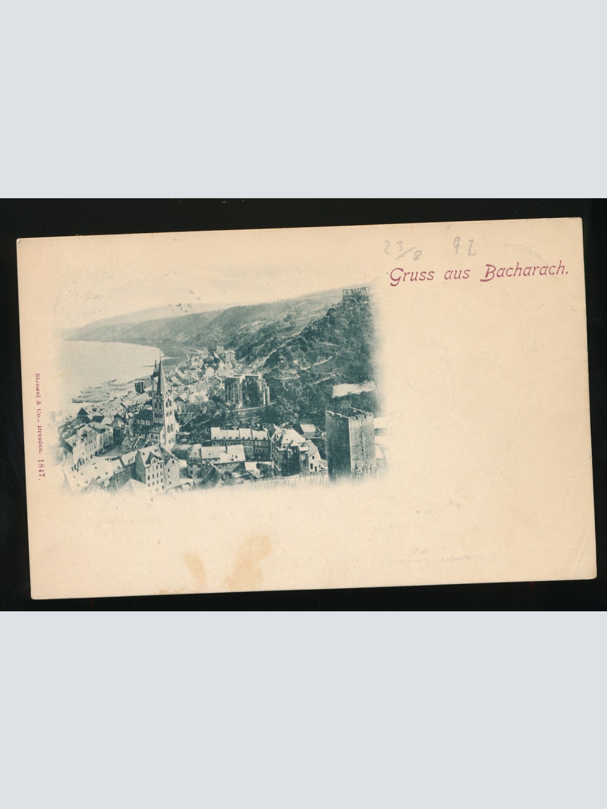 AK gruss aus Bacharach 1897 Rheinland-Pfalz (105)
