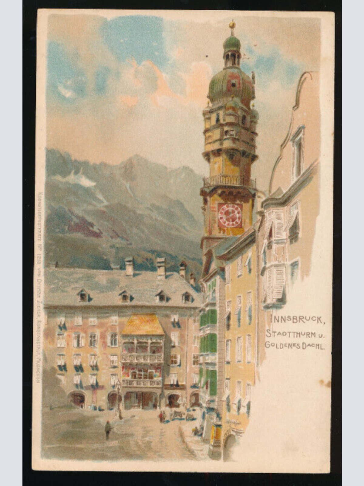 AK aus Innsbruck mit Stadtthurm und Goldenes Dachl Tirol (960)