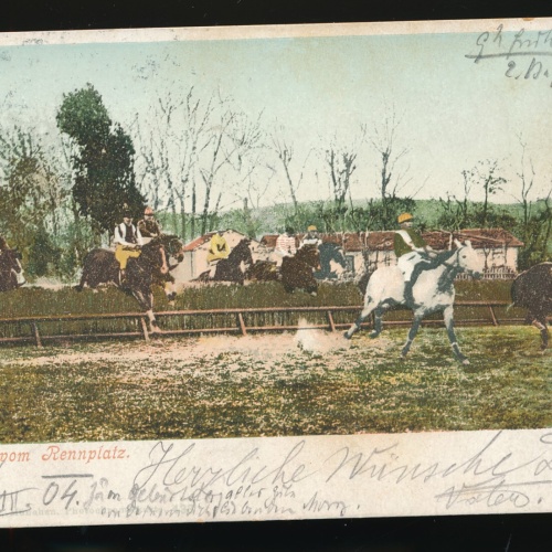AK gruss vom Rennplatz - Pferderennen (22)