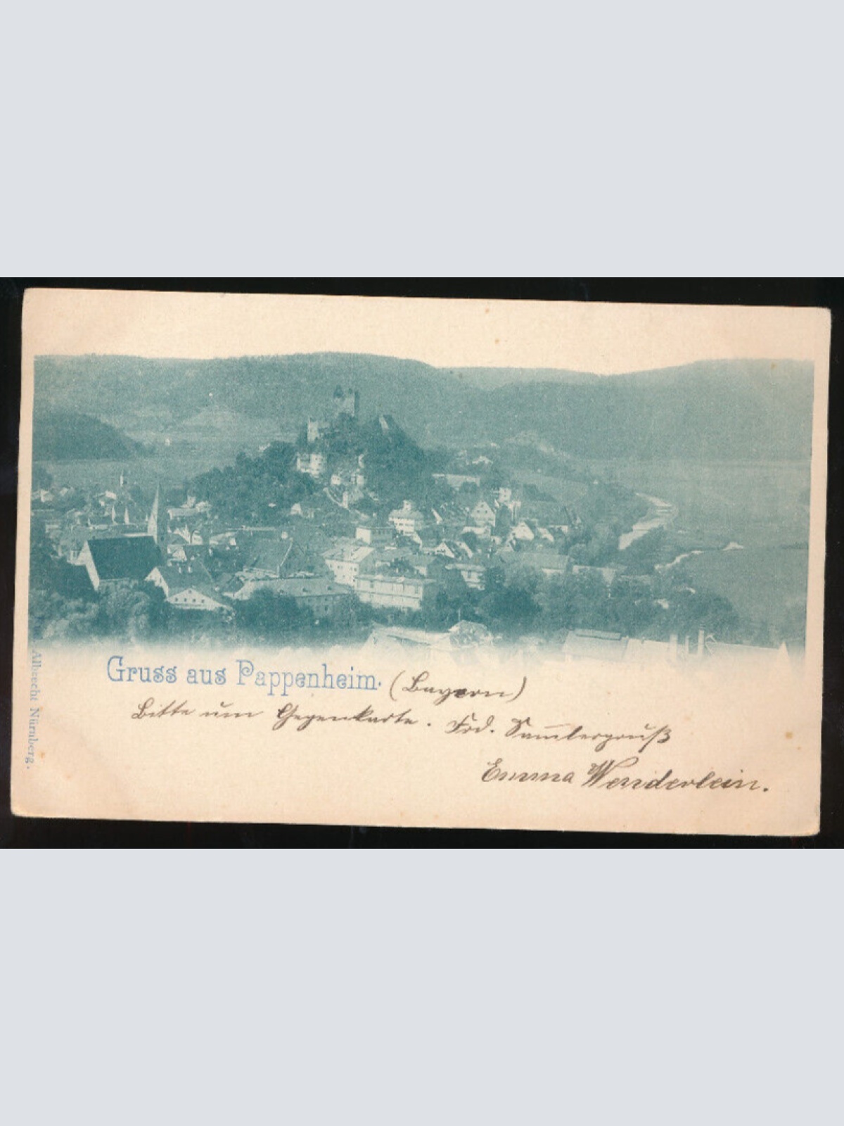 AK gruss aus Pappenheim Bayern (876)