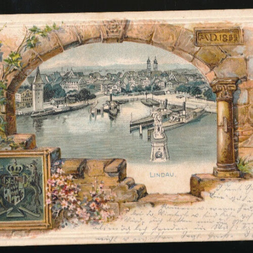 Präge-Karte aus Lindau Bayern (1013)