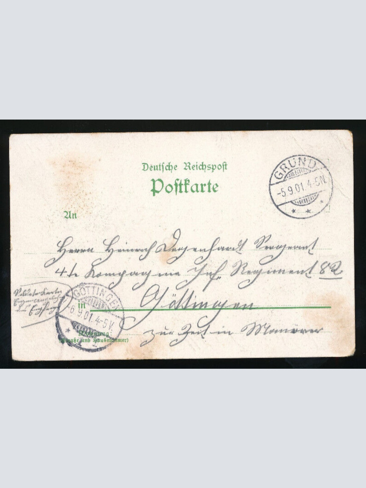 Litho-Karte gruss aus Bad Grund im Oberharz Marktpromenade Niedersachsen (521)