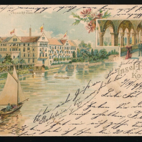 Litho-Karte aus Konstanz Insel-Hotel Baden-Württemberg (1015)