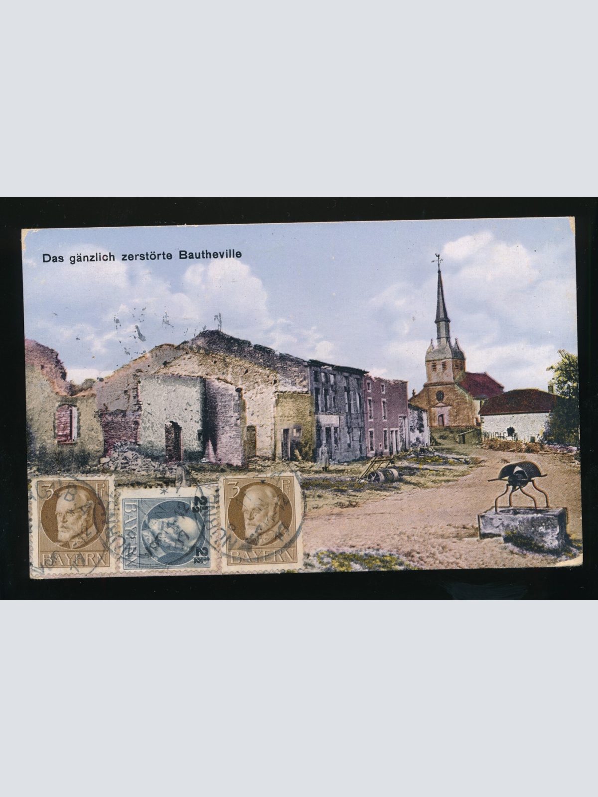 AK aus Bautheville gänzlich zerstört Feldzug 1914 - 1918 Frankreich (517)