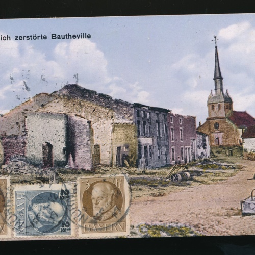 AK aus Bautheville gänzlich zerstört Feldzug 1914 - 1918 Frankreich (517)