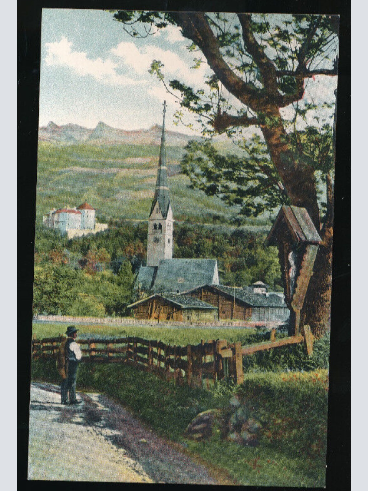 AK aus Tirol mit Dorf und Schloss Amras (948)