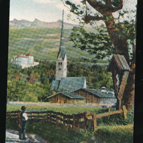 AK aus Tirol mit Dorf und Schloss Amras (948)