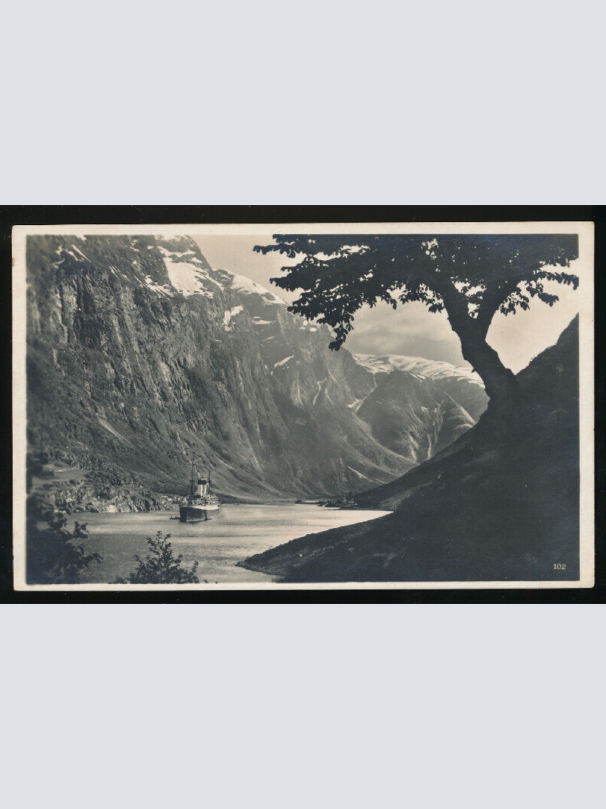 AK aus Maerofjord mit Dampfer Norwegen (933)