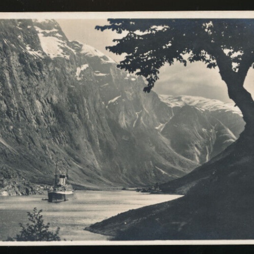 AK aus Maerofjord mit Dampfer Norwegen (933)