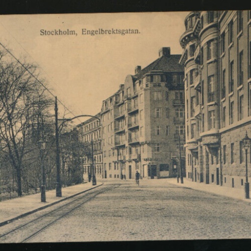 AK aus Stockholm Engelbrektsgatan Straßenansicht Schweden (921)